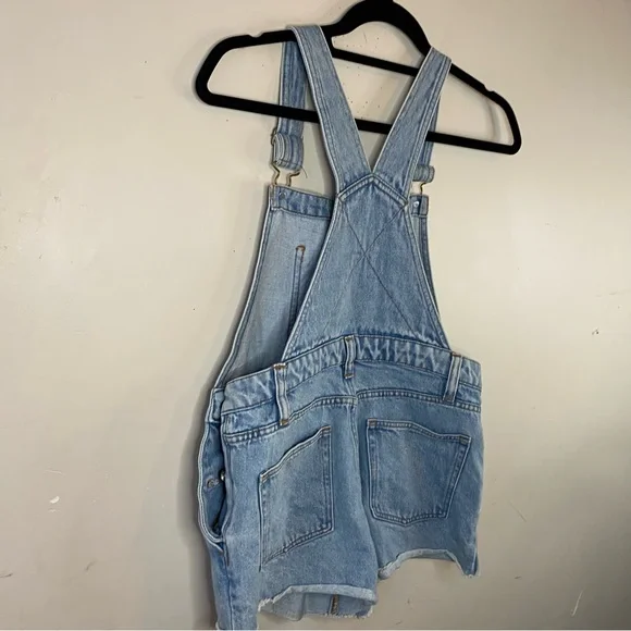 Crewcuts J.Crew Girls Denim Short Overalls Size 14 Adjustable Straps Pocket Bib - Picture 9 of 9